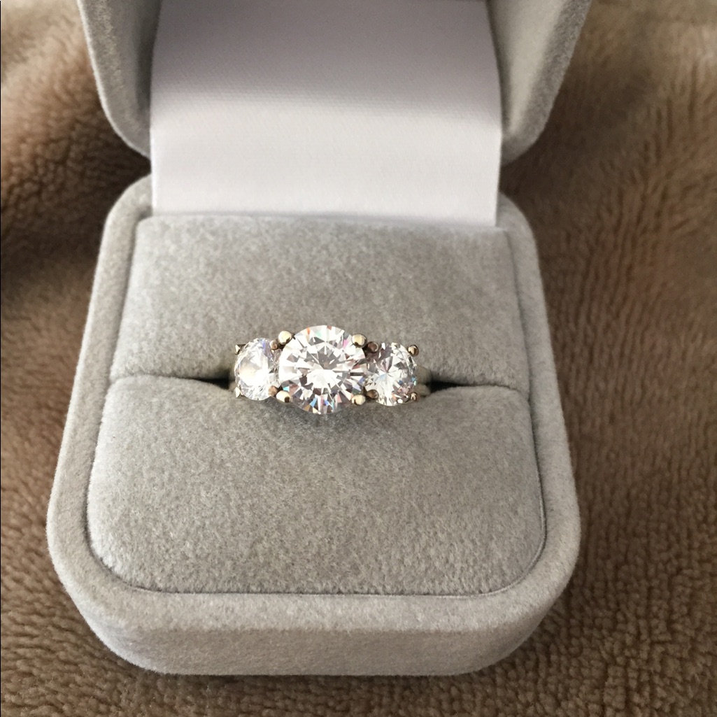 Vintage Sterling Silver 2+ Carats Cubic Zirconium